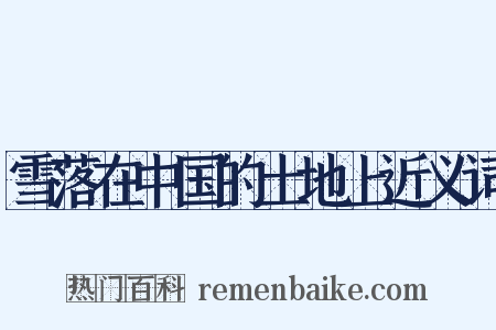 雪落在中国的土地上近义词是什么意思的图片